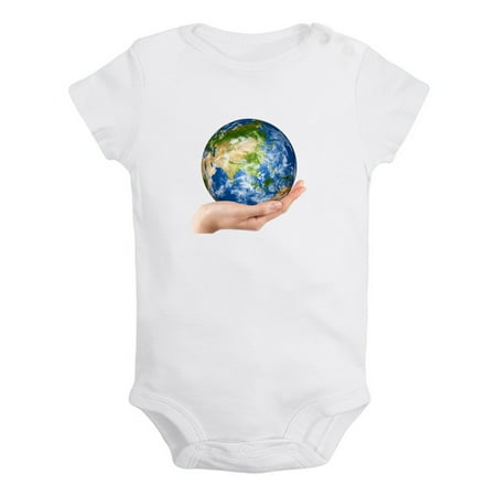 

Nature Earth Pattern Rompers For Babies Newborn Baby Unisex Bodysuits Infant Jumpsuits Toddler 0-24 Months Kids One-Piece Oufits (White 18-24 Months)