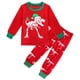 thumbnail image 1 of Conjunto de pijamas para niños pequeños, ropa de dormir de dinosaurio, regalo de Año Nuevo de dibujos animados, Top y pantalones, 100% algodón, navidad, 1 of 4