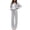 Gray, variant on Szluipve 2 Piece Sets for Women 2 Piece Tracksuit Outfit Color‑Block Half Zip Collar Sweatshirt & Side Stripe Wide Leg Pants Set Casual Loose Loungewear Suit for Daily Sport Gray XL