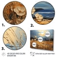 thumbnail image 3 of Designart "Yellow Blue Prairies Patchwork I" Landscapes Floater Framed Wall Art Living Room, 3 of 7