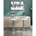 thumbnail image 4 of Bar Stools Of 2 In Cream, Base With Footrest, Adjustable Height, Velvet Seat, Swivel For Style Cream (2), Metal Base, Comfortable And Stylish Seating Various Venues, 4 of 7