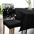 thumbnail image 6 of Chair Covers for Dining Room Set of 4,Winter Christmas Snowflakes Stretch Seat Protector Removable Washable Chairs Slipcovers for Kitchen Banquet Wedding Hotel,Black and White, 6 of 6