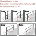 thumbnail image 6 of 2-Step Handrails for Outdoor Steps, HandRail Fit 1 or 2 Steps Outdoor Stair Railing Deck Handrail Black Wrought Iron Hand Rails Kit, 6 of 7