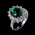 thumbnail image 1 of Anillos de circonia cúbica AAA para mujer, anillo de cristal verde de lujo para fiesta, compromiso, boda, regalo de joyería de plata, nueva moda, 1 of 4