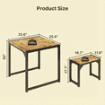 thumbnail image 5 of Aiho 25.6" Compact Dining Table Set for 2 w/2 Stools - Space-Saving Metal Frame & Wood Top for Small Kitchens, Breakfast Nook - Retro, 5 of 6