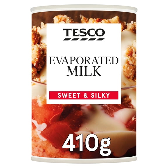 Tesco Evaporated Milk 410G, Imported from Britain