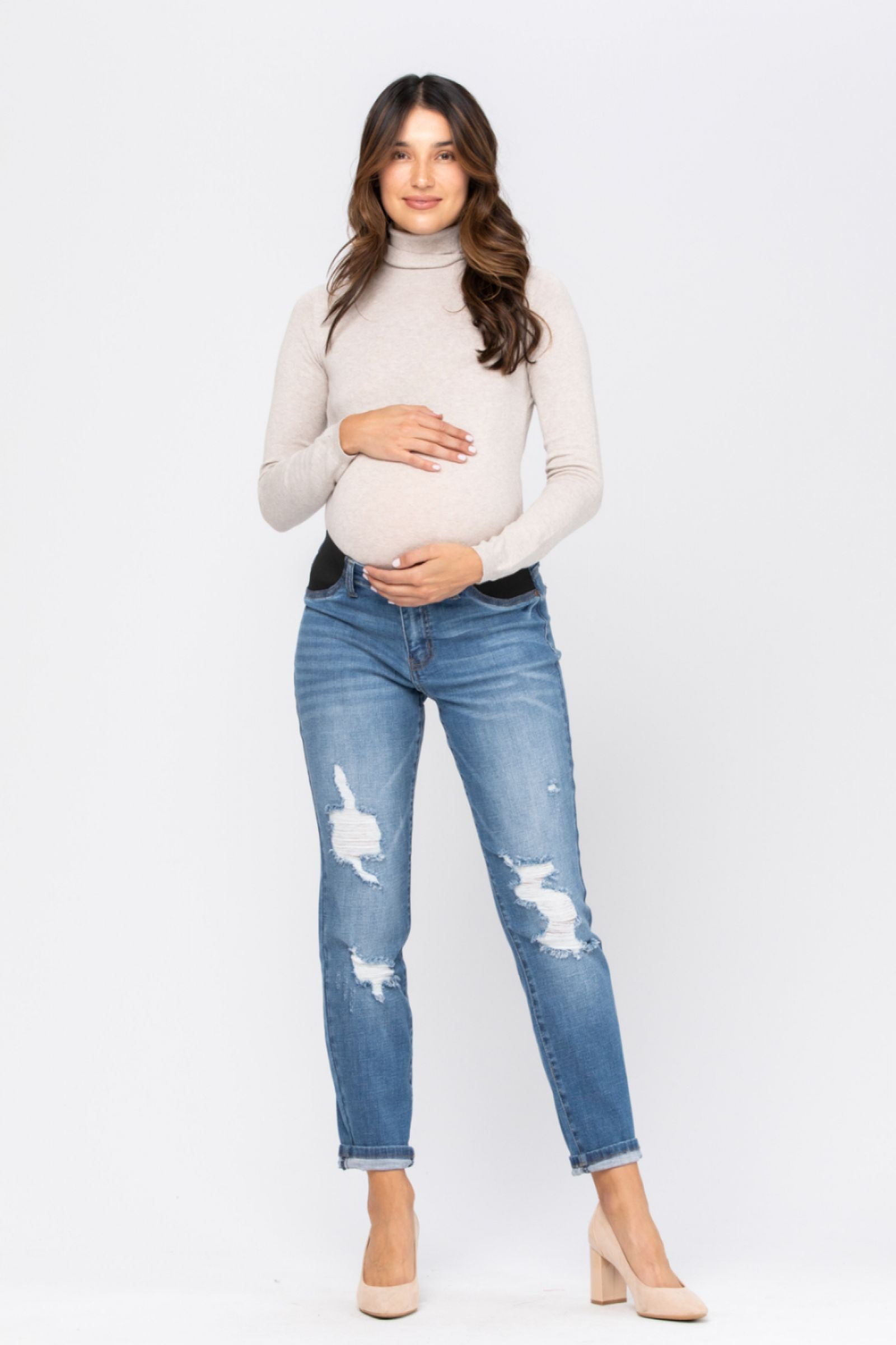 Judy Blue Bloom Maternity Destroyed 