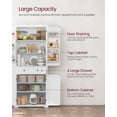 thumbnail image 3 of VASAGLE Pantry Cabinet, 71.7-Inch High Freestanding Tall Cupboard Storage Cabinet with a Drawer, 2 Cabinets, 4 Adjustable Shelves, 6 Door Shelves, for Living Room, Kitchen, White, 3 of 9
