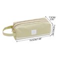 thumbnail image 3 of Double Layer Large Capacity Pencil Case Portable Cloth Pencil Bag With Handle Stationery Organizer With Double Zipper, 3 of 8
