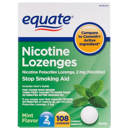 nicotine lozenge equate lozenges 2mg walmart smoking aid mint pieces stop