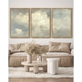 thumbnail image 3 of Drsoum Vintage Retro Sky Cloud Nature Classic Paints Rustic Farmhouse Landscape Wall Art 16x24in3pcs Natural Framed Kitchen Bathroom Kitchen Decor, 3 of 6