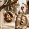 thumbnail image 7 of Christmas squirrel Hanging Ornament, Resin Pendant with Gold Chain for Christmas Tree, Forest Animal Styles, Winter Holiday Home Decor Gift Supply, Perfect for Mantel Shelf Indoor Display, 7 of 7