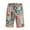 Green, variant on IROINNID Men's Stylish Printed Linen Cotton Comfy Pull On Shorts