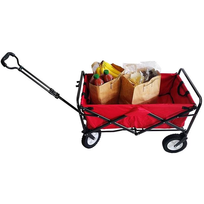 220 lbs Heavy Duty Folding Utility Wagon Wheelbarrow Garden Cart Sports