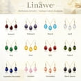 thumbnail image 7 of Linawe Citrine Crystal Gold Plated Jewelry Sets for Women, Imitation Diamond Pendant Necklace Set, Rhinestone Drop Dangle Earrings Set, Birthstone Cubic Zirconia Matching Wedding Jewelry Set, 7 of 7