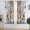 Brown and White, variant on Blue Floral Kitchen Curtains, 27.5" W x 36" L, 2 Panels Rod Pocket | White and Black Farmhouse Window Drapes, Country Rustic Flower, Cute Vintage Daisy Butterfly, Boho Small Short Bathroom Tiers