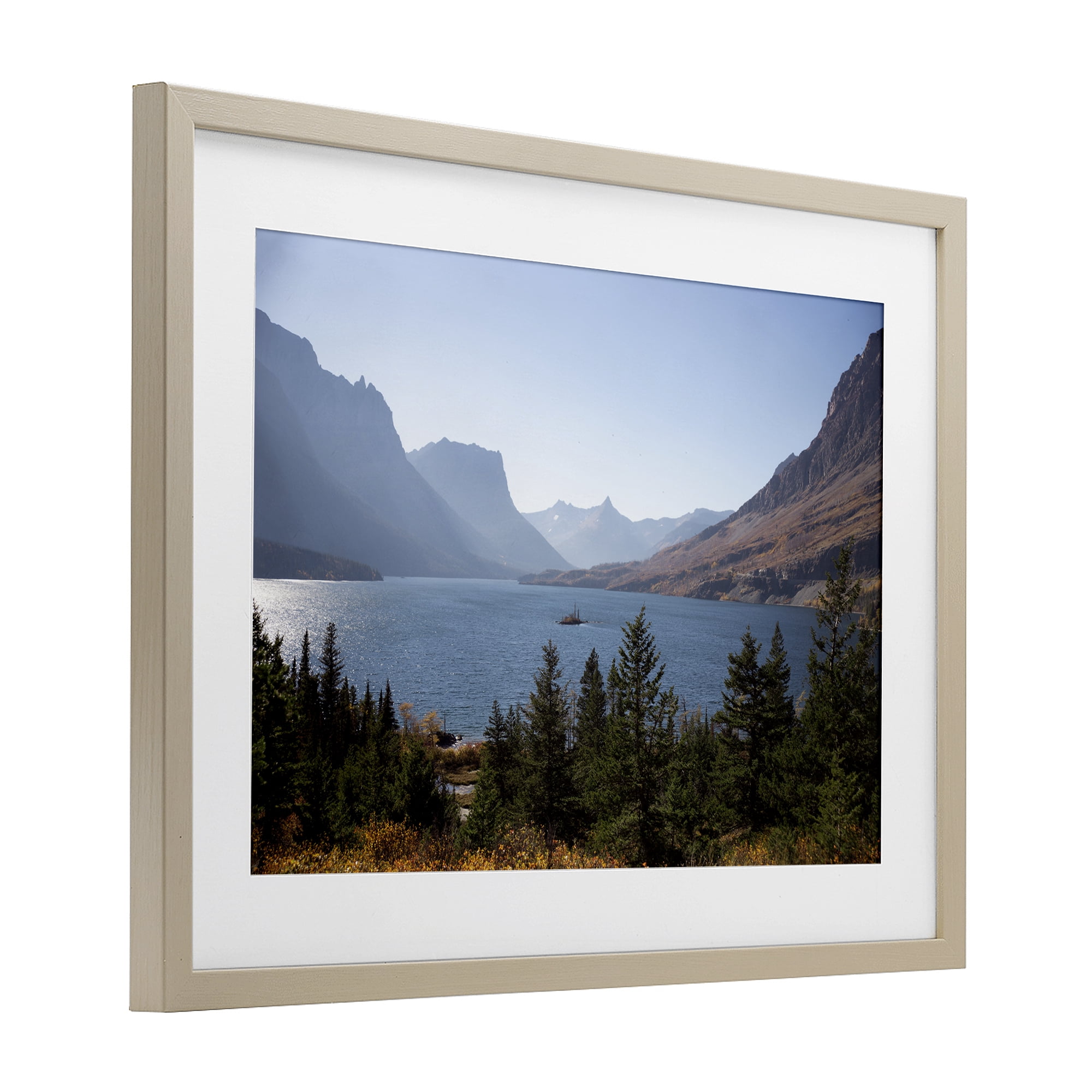 Stupell Industries Cliffs Overlooking Lake Birch Framed Print Under Glass, design by Carol Robinson