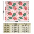 thumbnail image 5 of LNWH Cute Flower Strawberry Art Pattern Throw Blanket, Fluffy Soft Cozy Bed Flange Plush Blankets, 60"x50", 5 of 8