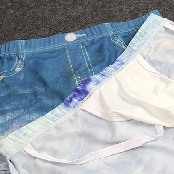 Mens Underwear Men Fashion Casual Shorts Breathable Boxers Short Fake Jean  Brief Underwear Underwear For Men