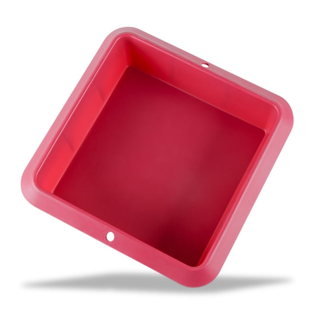 Molde de pastel de silicona antiadherente Molde cuadrado flexible Pan de chocolate Molde de jalea de chocolate Caja fuerte DIY Food Bandeja de hielo Postres Utensilio Bakeware Inevent HA010184-00