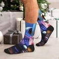 thumbnail image 7 of Bingfone Compression Socks for Women and Men Long Socks for Running Athletic Cycling Nurse- Colorful Frog Among Flowers, 7 of 7