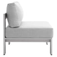 thumbnail image 4 of Modway Shore 3-Piece Fabric & Aluminum Outdoor Patio Set in Silver/Gray, 4 of 9