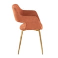 thumbnail image 3 of Margarite Chair, Upholstered Dining Chairs, Mid-Century Modern Dining Chair, Kitchen Chairs for Dining Table, Dining Chairs Set of 2 (Orange Fabric), 3 of 8
