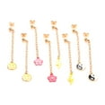 thumbnail image 4 of Claire's Girls Teen Gold Stud And Pendant Earrings Set, with Other Gemstone, 8-Pack, 51668, 4 of 6