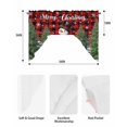 thumbnail image 6 of Red Plaid Christmas Kitchen Curtains Swag Valance for Windows/Bathroom/Cafe, Xmas Tree Snowflake Winter Gifts Rod Pocket Drape Panel Swag Curtains Valance for Bedroom/Living Room 56"x36", 6 of 6