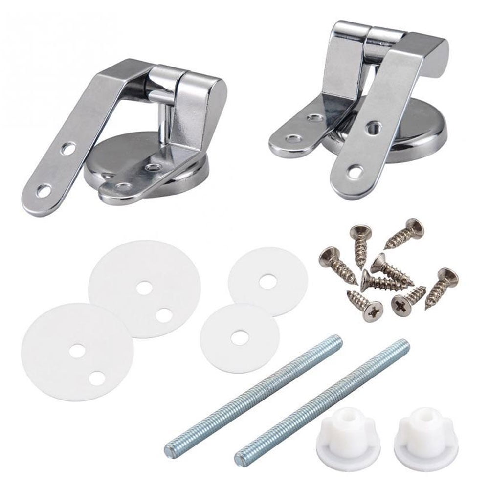 Replacement Chrome Toilet Seat Hinges Set With with Fittings Stainless