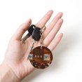 thumbnail image 5 of Naloa Log Cabin Inside Print Round Keychain Keychain Key Ring, Key Tag, Key Chain Bulk for Gift Accessories (Round), 5 of 7