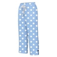 thumbnail image 4 of Hilenly Cotton Capri Pants for Women Loose Fit Casual Straight Leg Drawstring Elastic Waist Cropped Pant Summer Polka Dot Pants, 4 of 6