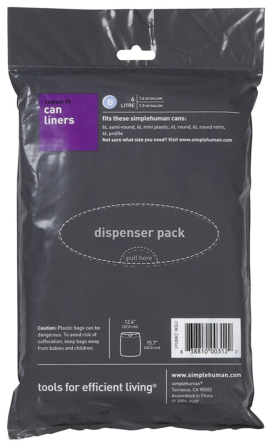 Custom Fit Liners - code H - 8-9 Gallons - 200 count – FoodVacBags