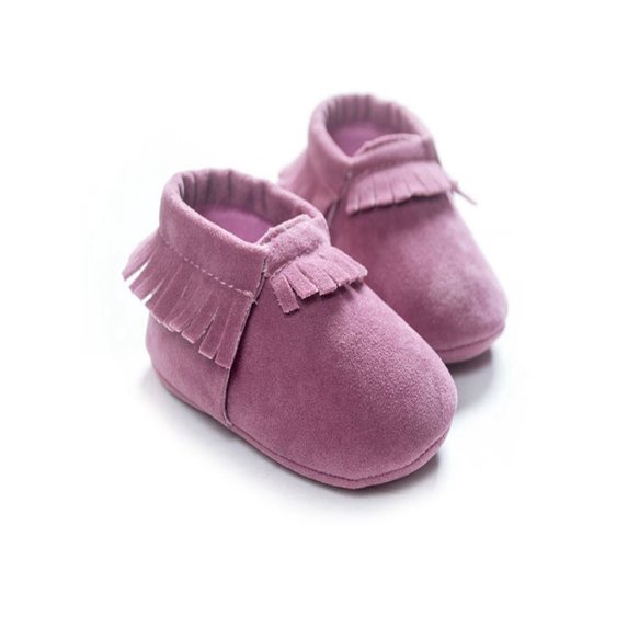 Kids Baby Shoes PU Suede Leather Newborn Boys Girls Soft Shoes Fringe Soft Soled Non-slip Footwear Crib First Walkers