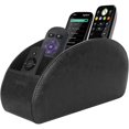 thumbnail image 1 of SITHON Remote Control Holder with 5 Compartments - PU Leather Remote Caddy Desktop Organizer Store TV, DVD, Blu-Ray,, 1 of 5