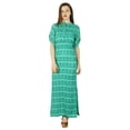 thumbnail image 5 of Bimba Women Long Maxi Day Dress Rayon Gown With Side Slit Summer Clothing, 5 of 8