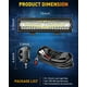 thumbnail image 5 of Barra de luces LED NAOEVO de 12 pulgadas, 300 W, 30000LM, para camión, UTV, ATV, 5 of 9