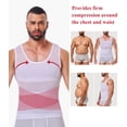 thumbnail image 4 of MANIFIQUE Mens Compression Shirt for Gynecomastia - Slimming Undershirts Body Shaper Vest Mesh Shapewear Workout Tops, 4 of 7