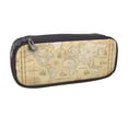 thumbnail image 2 of Lsque World Map Printed Big Capacity PU Leather Pencil Case Large Pencil Pouch Stationery Pen Bag Pencil Holder for Teen, 2 of 6