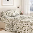 thumbnail image 5 of Great Bay Home Lodge Flannel Sheet Set - 100% Turkish Cotton - Double Brushed (Queen, Enchanted Woods - Olive), 5 of 6