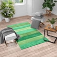 thumbnail image 1 of Rustic Turkish Area Rug, Painted Wood Board Horizontal Lines Birthdays Easter Holiday Backdrop Image, Soft Carpet for Living Room Decor with Distressed Look, 5.2' X 7.6', Pistachio Green, by Ambesonne, 1 of 4