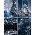 thumbnail image 4 of AGCAN 2 Pack Christmas Snowflake String Lights, 20 FT 40 LED Battery Operated Waterproof Fairy Lights for Bedroom Porch Xmas Tree Party Patio Garden Tent Indoor Outdoor Décor, Cool White, 4 of 11