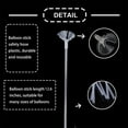 thumbnail image 3 of Triani 40Pcs Balloon Sticks Plastic Balloons Stick Holder Long Balloon Holder Sticks Balloon Weights for Tying Balloon Arch Christmas Decoration Party and Wedding Decoration(White), 3 of 7