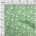 thumbnail image 2 of oneOone Cotton Cambric Green Fabric Valentine Heart Sewing Fabric By The Yard Printed Diy Clothing Sewing Supplies 56 Inch Wide, 2 of 6