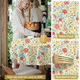 thumbnail image 5 of Pioneer Flower Floral Print Pattern Round Tablecloth 60 X 60 Inch, Wrinkle Resistant Wipeable Table Cloth for Kitchen Dining Picnic Patio Party, 5 of 6