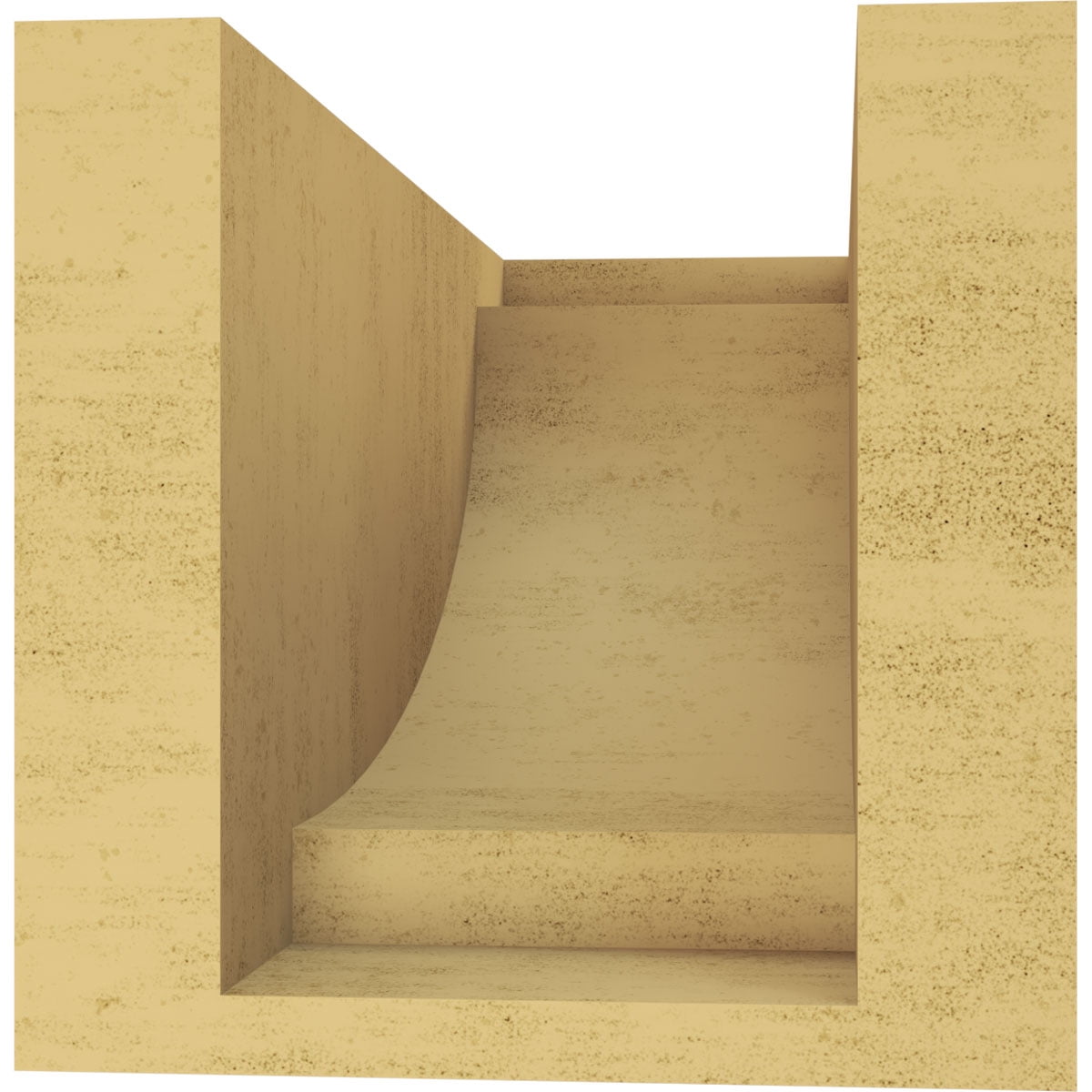 5"W x 10"D x 5"H Wide Alpine Rough Cedar Woodgrain TimberThane Corbel, Primed Tan