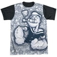 thumbnail image 2 of Popeye Men's Tattooed Sailor Sublimation T-shirt XXX-Large White, 2 of 3