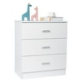 thumbnail image 4 of Ktaxon White 3 Drawer Dresser Nightstand Modern Wood Chest of Drawers Bedroom White Finish, 4 of 12