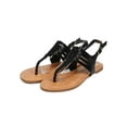 thumbnail image 5 of New Women DbDk Special-13 Leatherette Slit Slingback Braided Thong Sandal Size, 5 of 5
