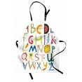 thumbnail image 1 of Alphabet Apron, Funny Letters with Various Shapes Flowers Animals Vegetables and Faces, Unisex Kitchen Bib with Adjustable Neck for Cooking Gardening, Adult Size, Multicolor, by Ambesonne, 1 of 4
